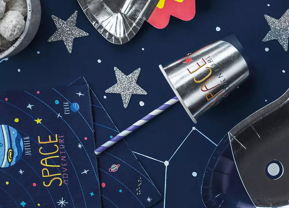 Papierové slamky - fialové (10ks) 2/4