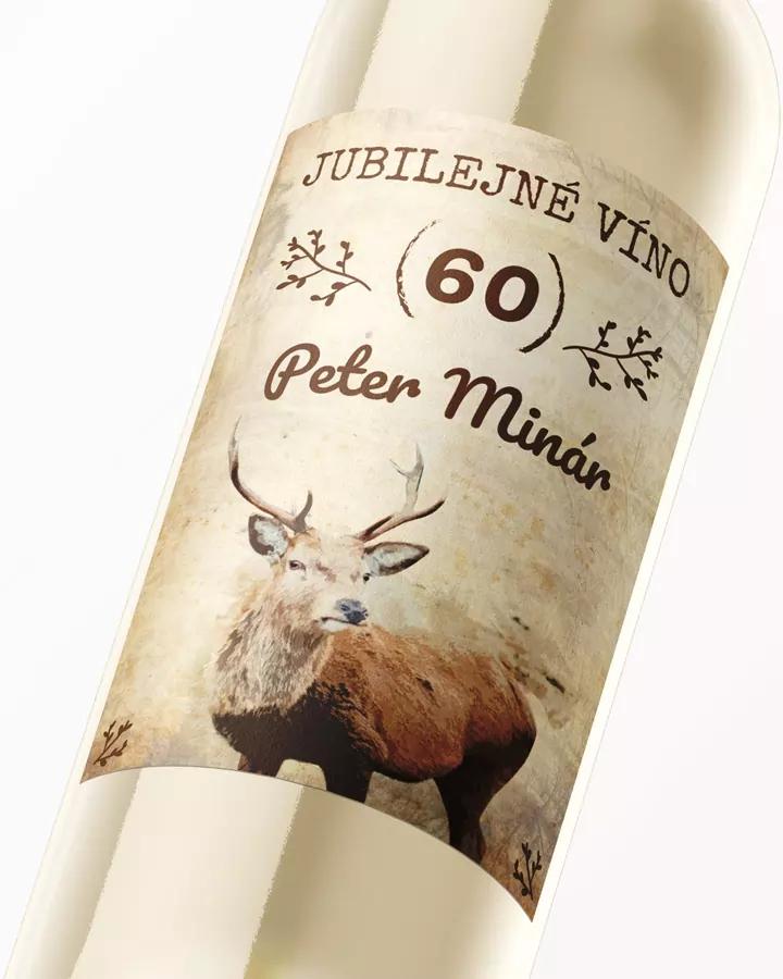 Etikety na víno / pálenku motív Poľovník 2/3