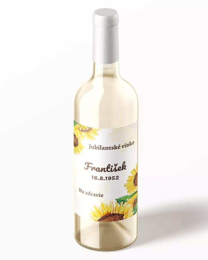 Etikety na víno / pálenku motív Slnečnice 1/3