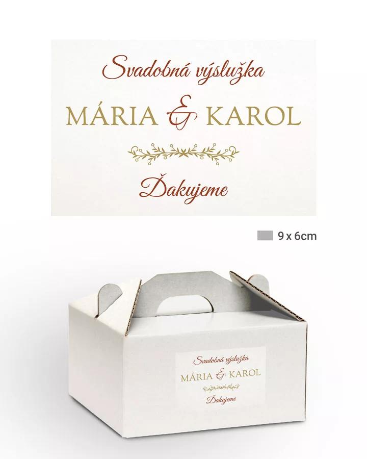 Nálepky na výslužky elegantný motív 02 1/3