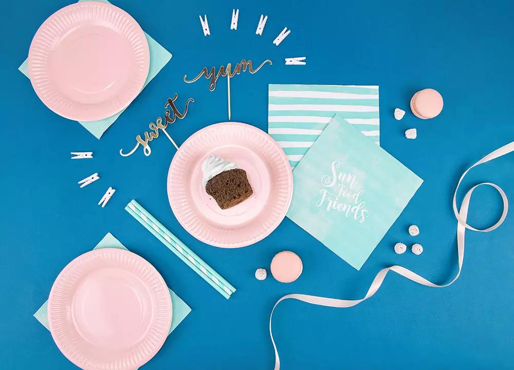 Papierové slamky - svetlo modré (10ks) 2/5