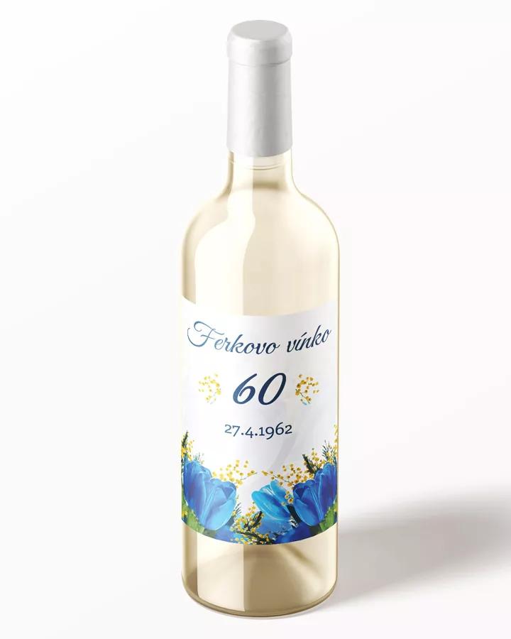 Etikety na víno / pálenku motív Tulipány 1/3