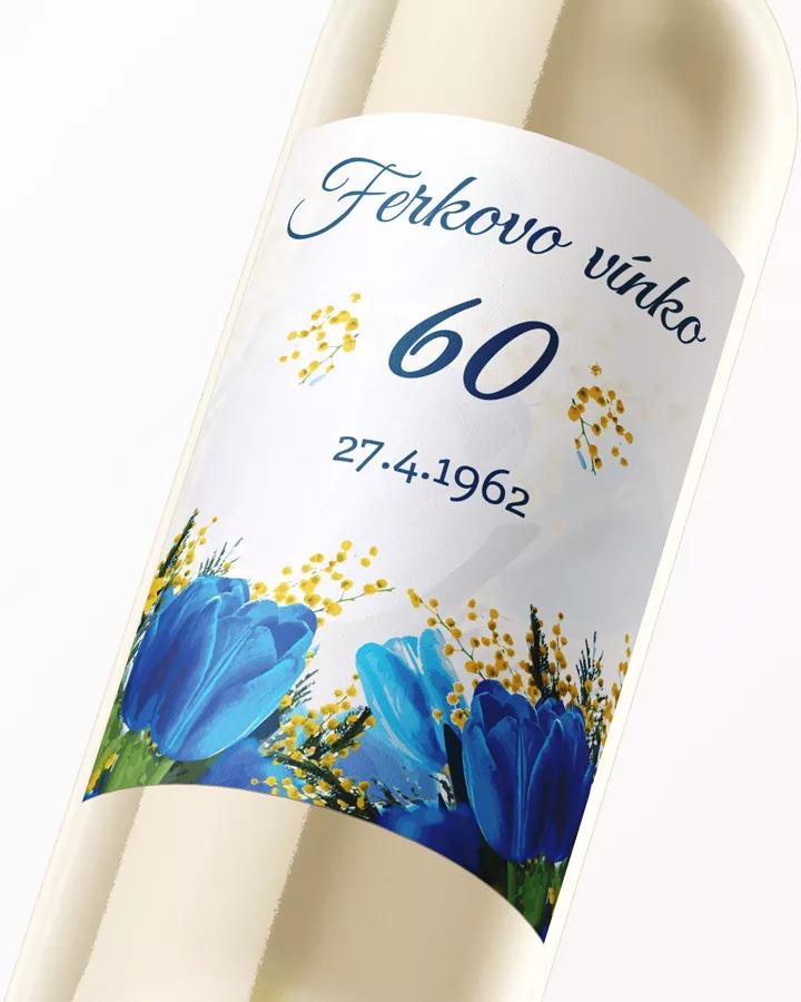 Etikety na víno / pálenku motív Tulipány 2/3