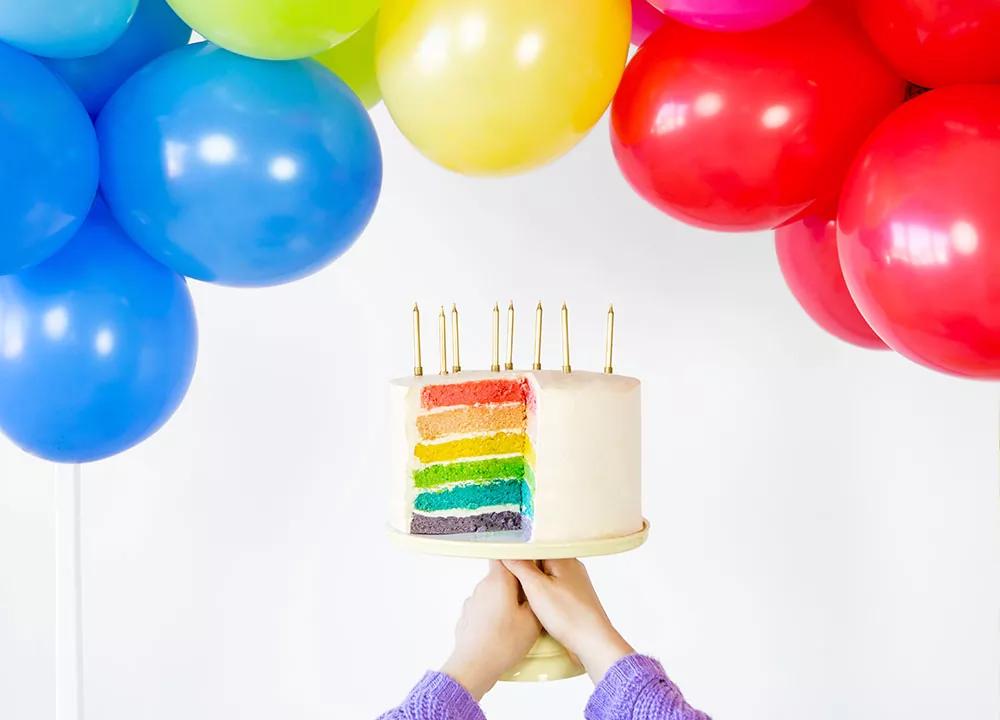 Tortové sviečky - zlaté 6cm (6ks) 3/5