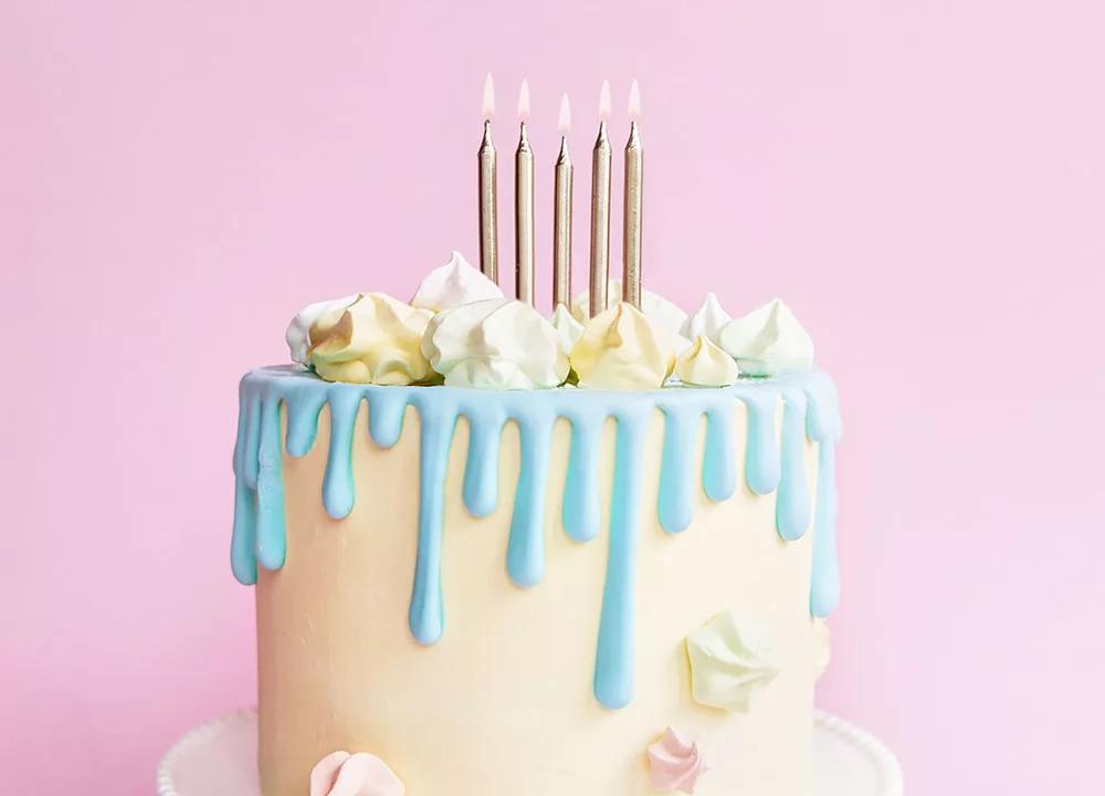 Tortové sviečky - zlaté 6cm (6ks) 4/5