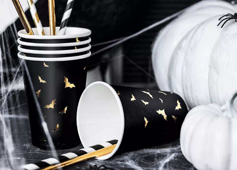 Papierové slamky - čierne (10ks) 1/3