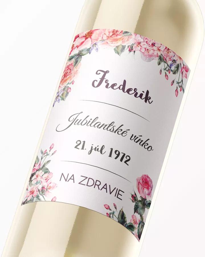 Etikety na víno / pálenku motív Šípové ruže 2/3