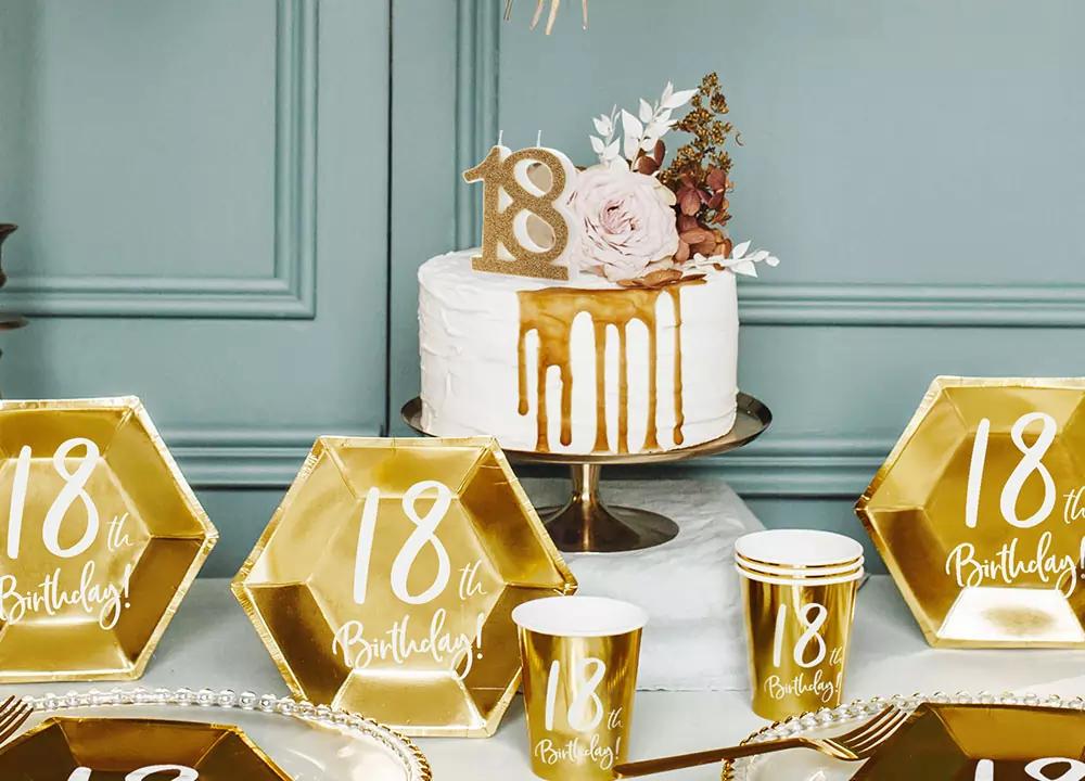 Tortová sviečka - zlatá 18-tka 3/4