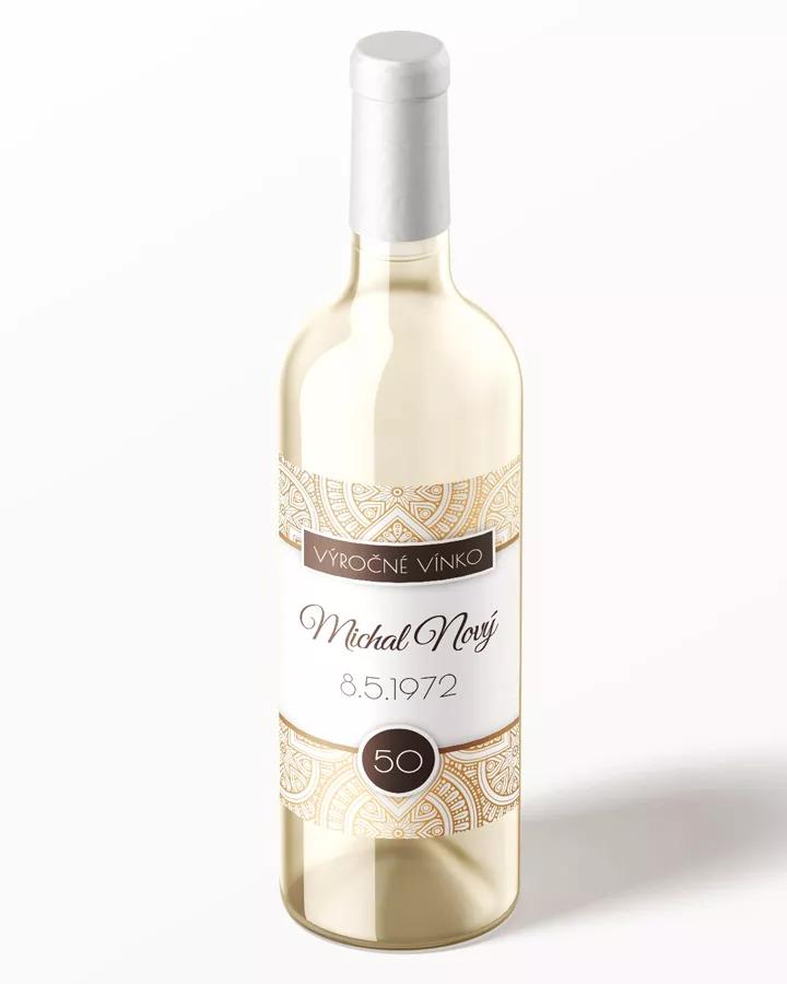 Etikety na víno / pálenku motív Zlaté retro 1/3