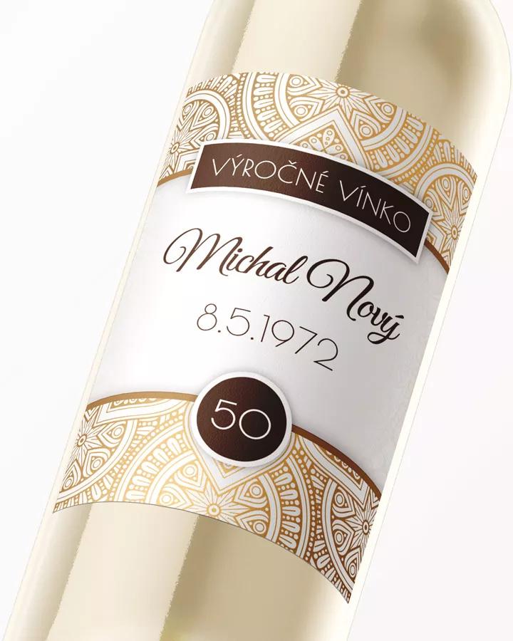 Etikety na víno / pálenku motív Zlaté retro 2/3