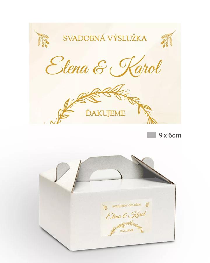 Nálepky na výslužky elegantný motív 03 1/3