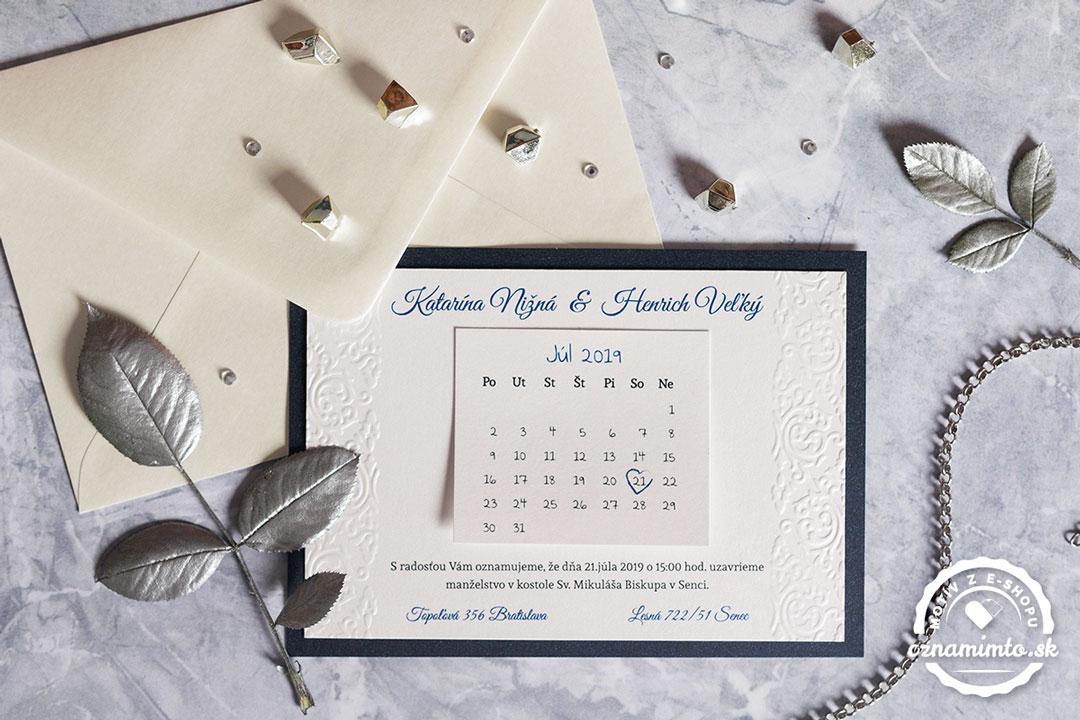 Luxusné svadobné oznámenia Royal s kráľovským motívom 5/7