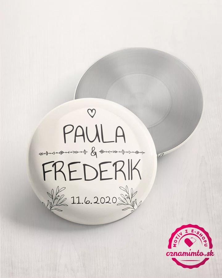 Svadobné magnetky / odznaky - Vintage 03 1/2