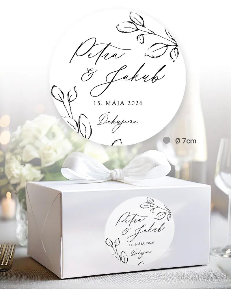 Nálepky na výslužky Listy lásky 2/3