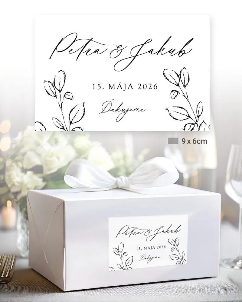 Nálepky na výslužky Listy lásky 1/3