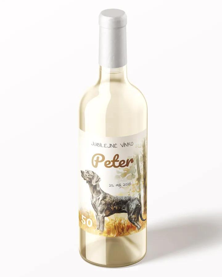 Etikety na víno / pálenku motív Poľovný pes 04 2/3
