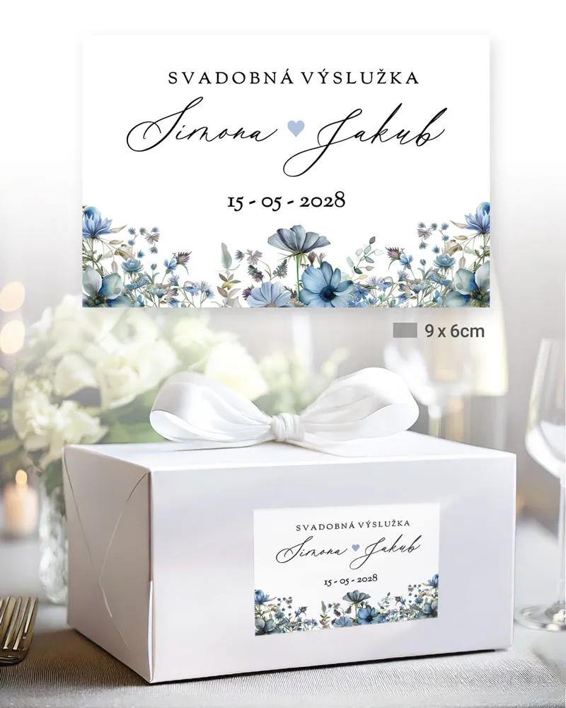 Nálepky na výslužky Modrý venček 1/3