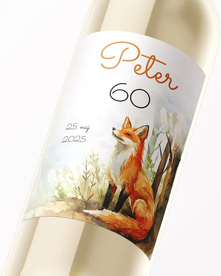 Etikety na víno / pálenku motív Líška 02 1/3