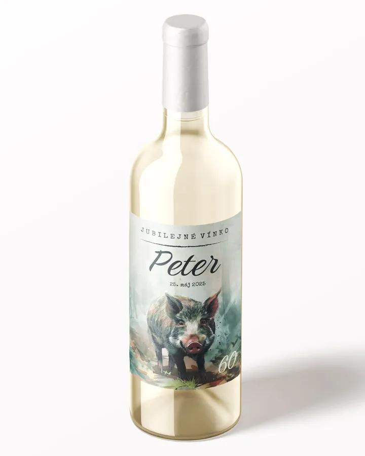 Etikety na víno / pálenku motív Diviak 01 2/3