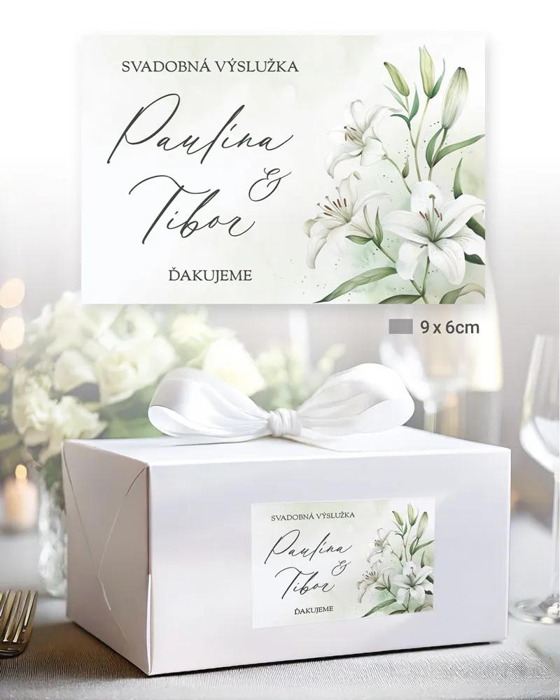 Nálepky na výslužky Ľaliový sľub II 1/3