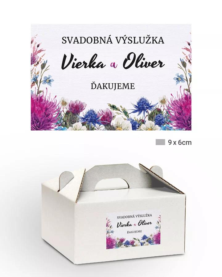 Nálepky na výslužky s pestrými poľnými kvetmi 1/3