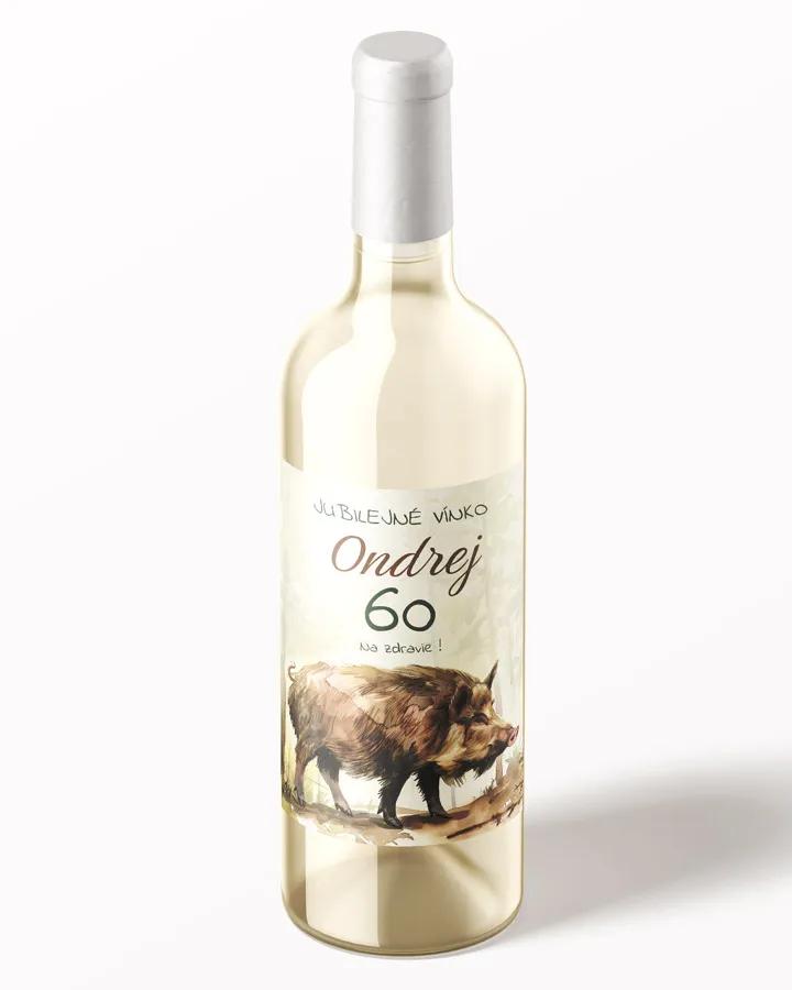 Etikety na víno / pálenku motív Diviak 02 2/3