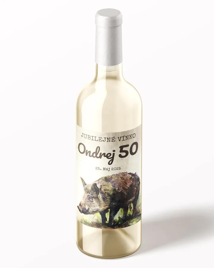 Etikety na víno / pálenku motív Diviak 03 2/3