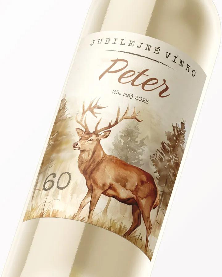 Etikety na víno / pálenku motív Jeleň 02 1/3