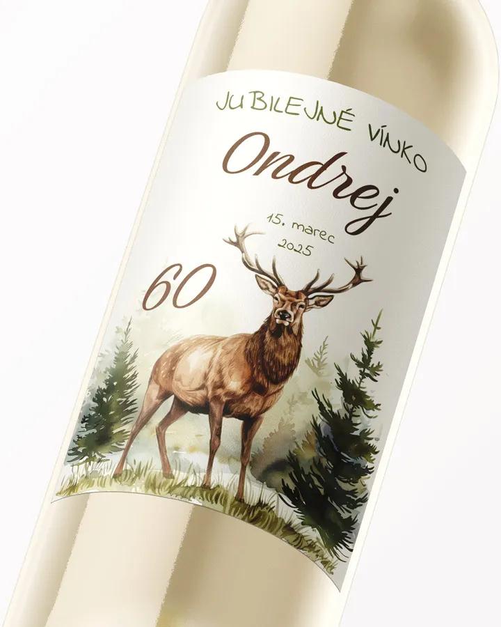 Etikety na víno / pálenku motív Jeleň 04 1/3