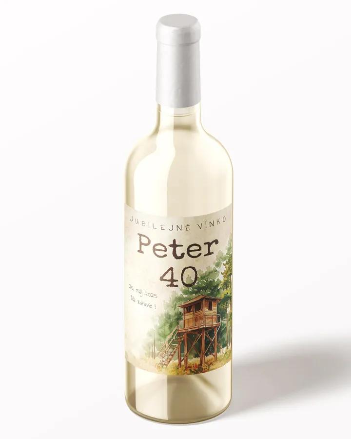 Etikety na víno / pálenku motív Poľovnícky posed 2/3