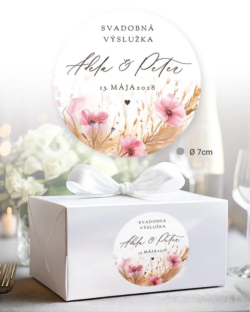 Nálepky na výslužky Kvetinový sľub 2/3