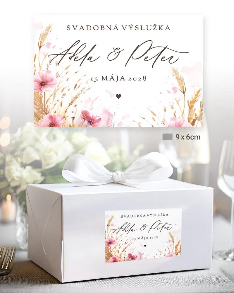 Nálepky na výslužky Kvetinový sľub 1/3