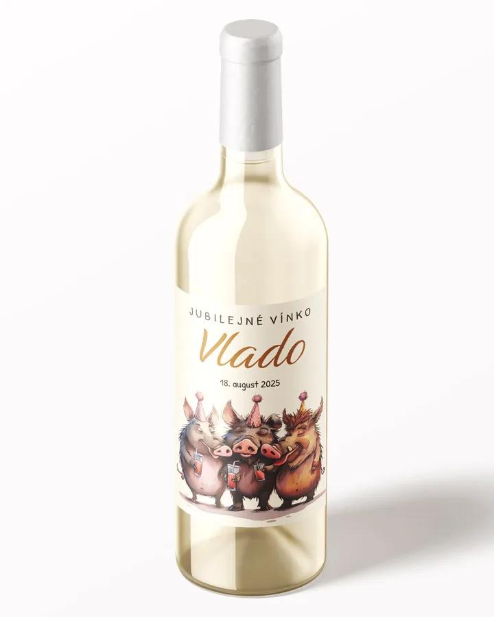 Etikety na víno / pálenku motív Párty divočákov 2/3