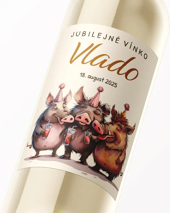 Etikety na víno / pálenku motív Párty divočákov 1/3