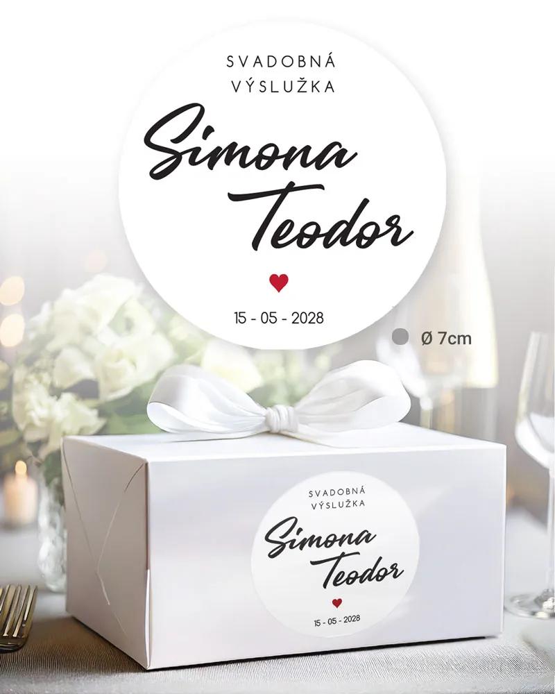 Nálepky na výslužky Jedno srdce 2/3