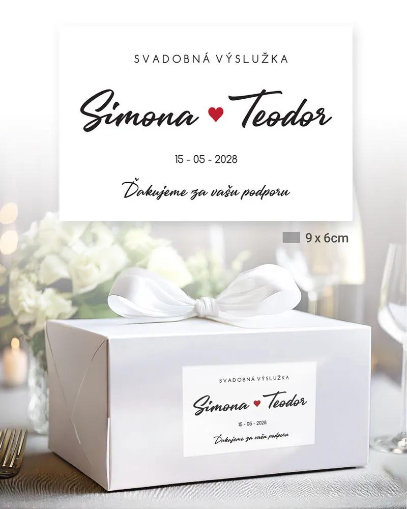 Nálepky na výslužky Jedno srdce 1/3