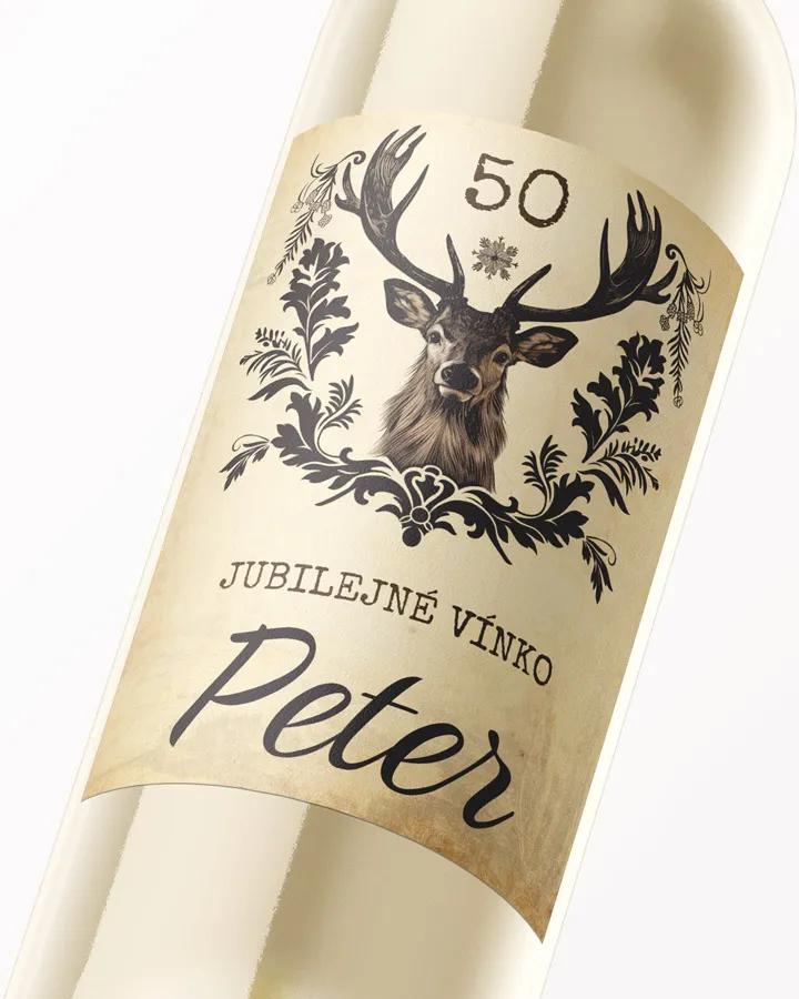 Etikety na víno / pálenku motív Jeleň 05 1/3