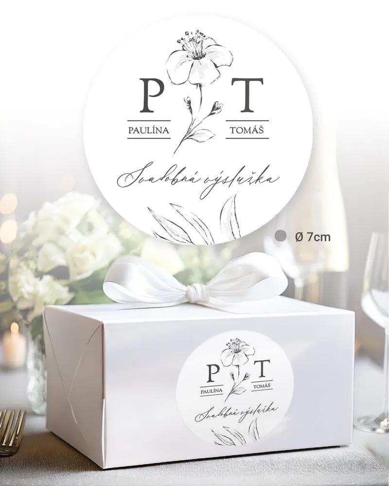 Nálepky na výslužky Kvetinová romanca 2/3