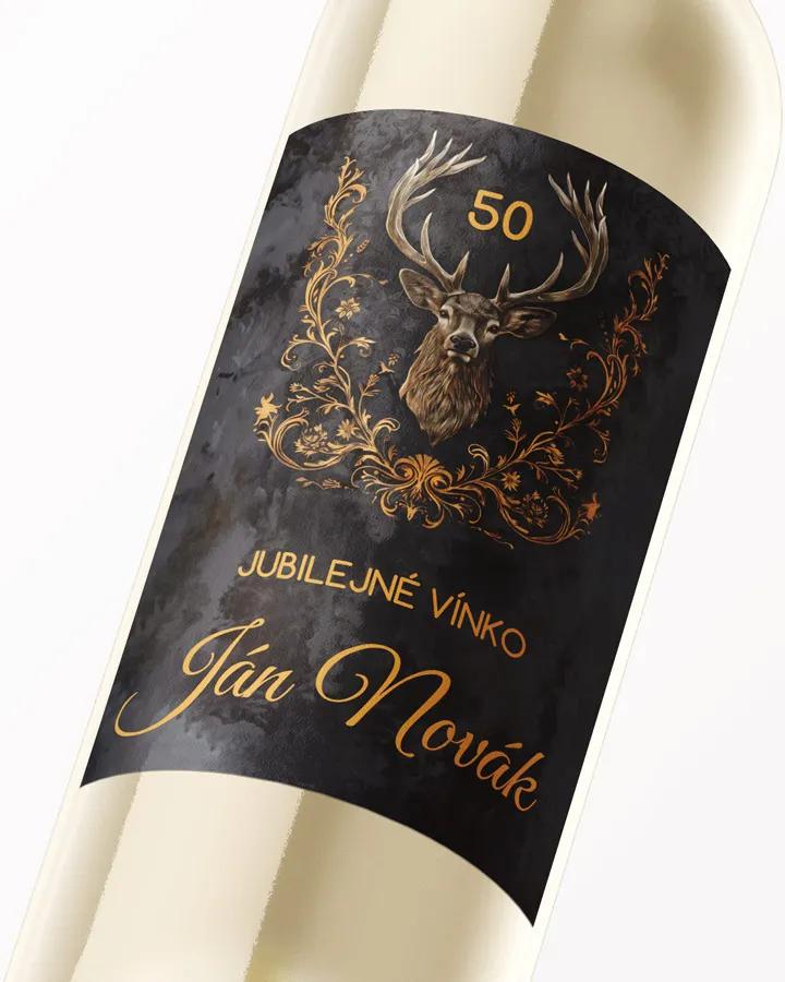 Etikety na víno / pálenku motív Jeleň 06 1/3