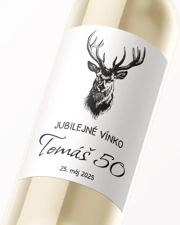 Etikety na víno / pálenku motív Jeleň 07 1/3