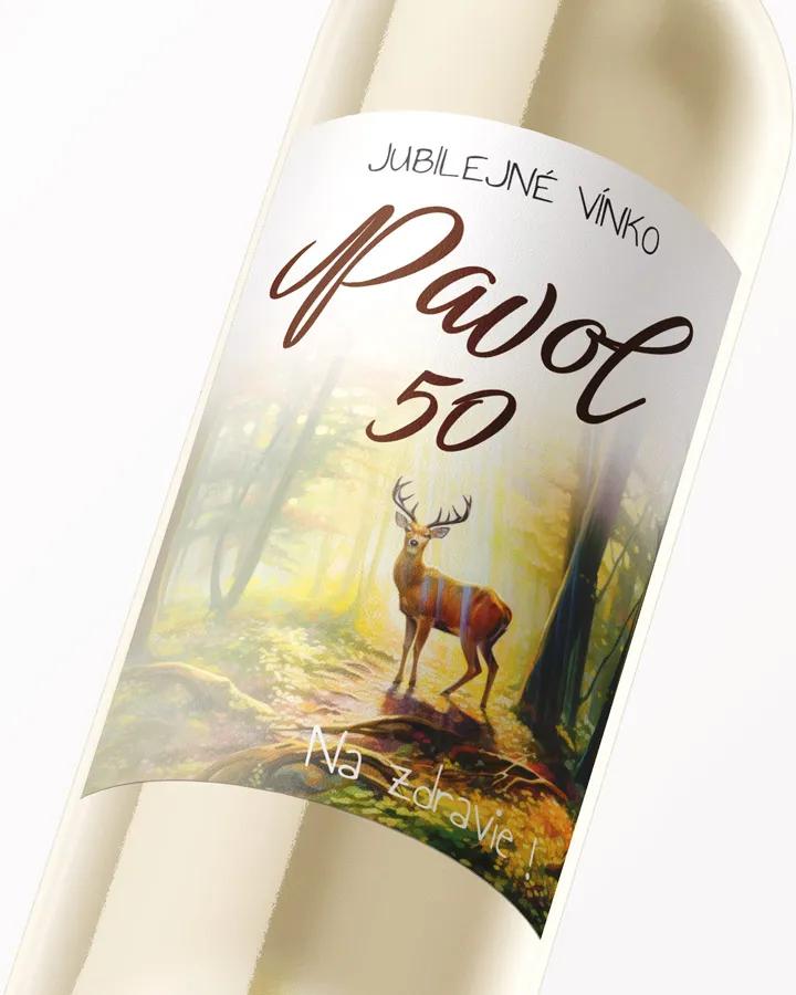 Etikety na víno / pálenku motív Jeleň 08 1/3