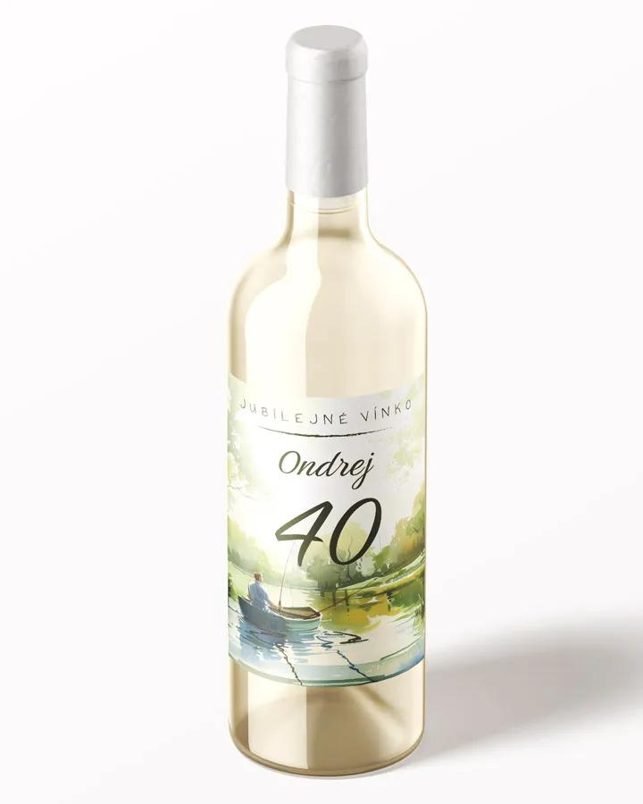 Etikety na víno / pálenku motív Rybár 02 2/3