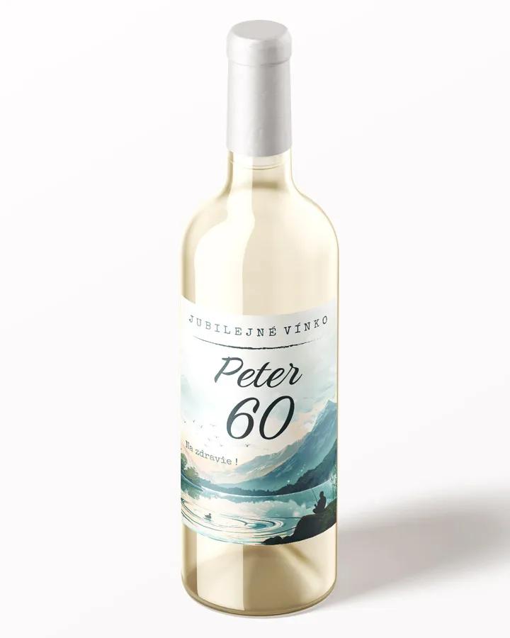 Etikety na víno / pálenku motív Rybár 03 2/3