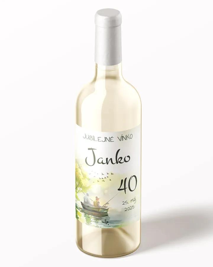 Etikety na víno / pálenku motív Rybár 04 2/3