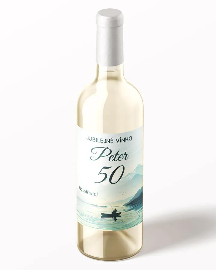 Etikety na víno / pálenku motív Rybár 05 2/3