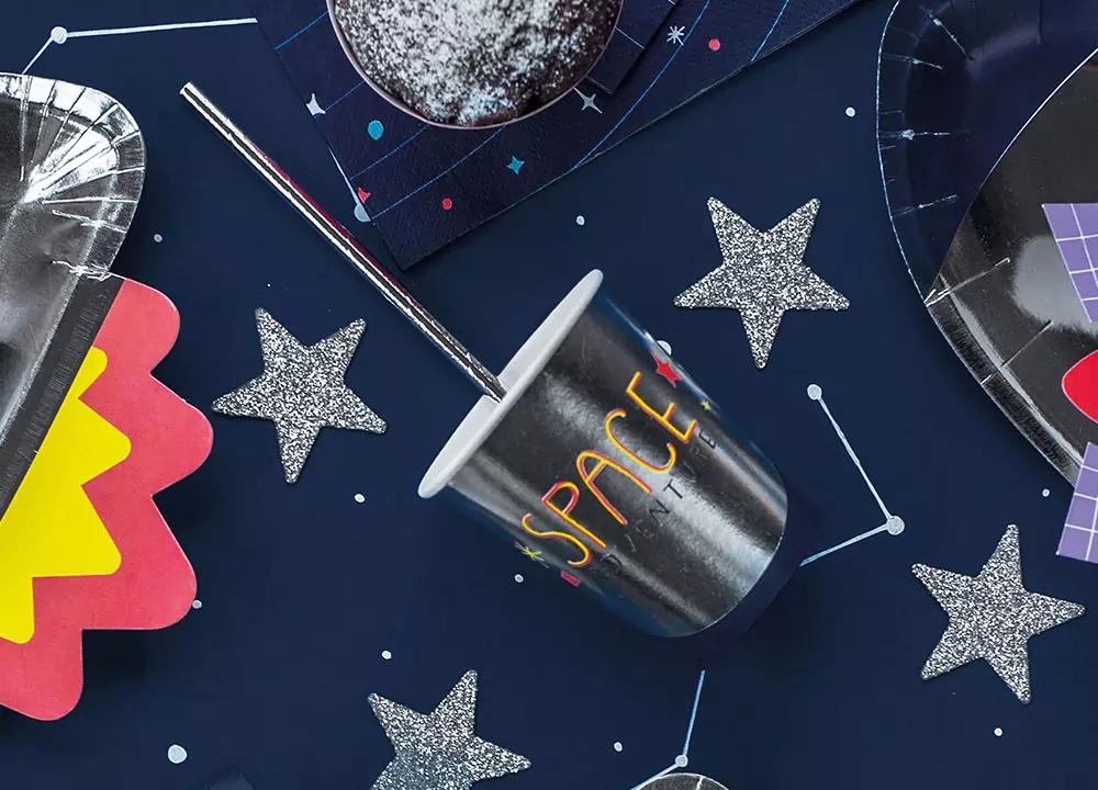 Papierové slamky - strieborné metalické 02 (10ks) 1/3