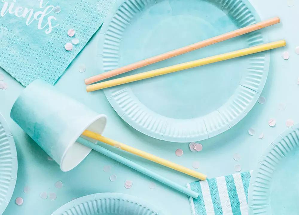 Papierové slamky - PASTEL MIX (10ks) 1/4