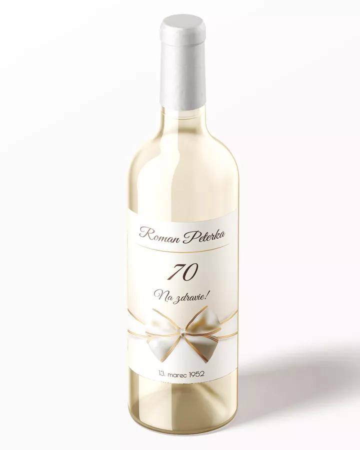 Etikety na víno / pálenku Luxusný motív so zlatou mašľou 1/3