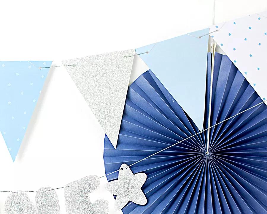 Farebná girlanda s vlajkami, vzor 02 3/4