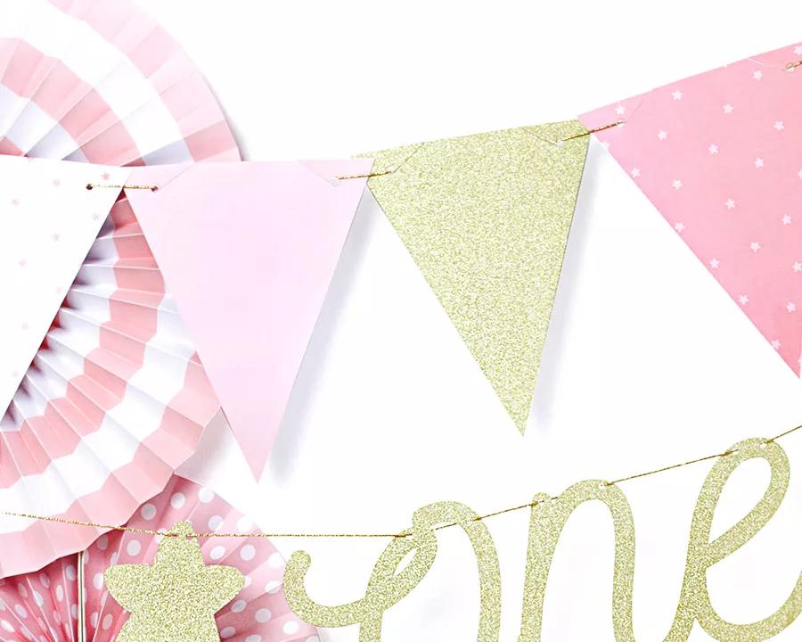 Farebná girlanda s vlajkami, vzor 03 4/5